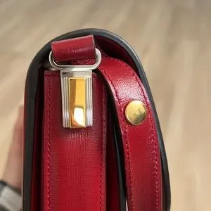 Bags | Gucci Womens Red Sylvie 1969 Python Mini Shoulder Bag